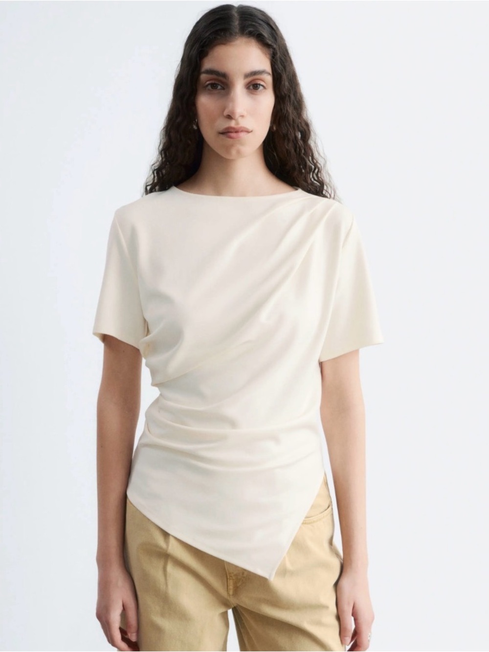 & Other Stories Draped Asymmetrical Top NWT size M
